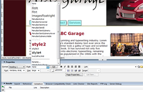 adobe dreamweaver cs3 screenshot of properties