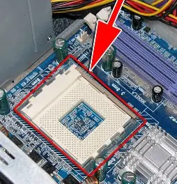 cpu pins located on motherboard