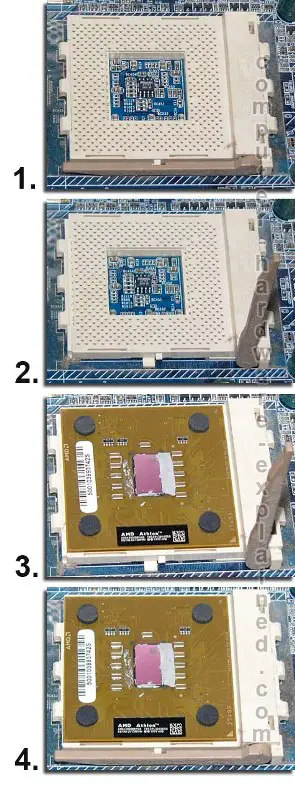 four step process in installing the cpu