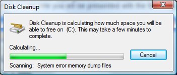 disk cleanup windows vista
